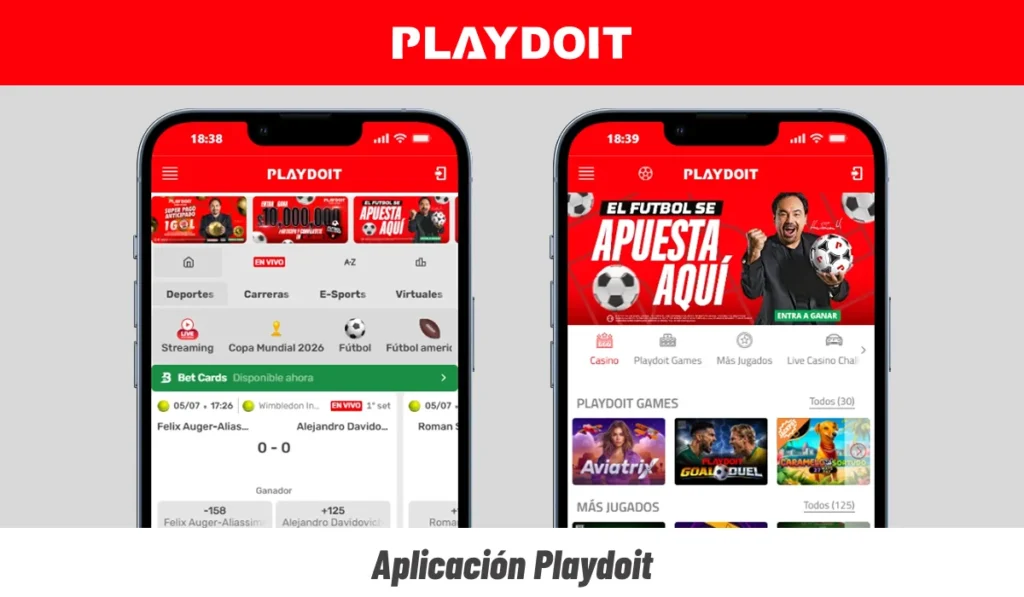 Aplicación Playdoit en México con acceso móvil a deportes y casino